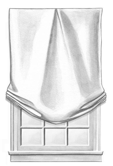 Illustration of the Capistrano Roman shade