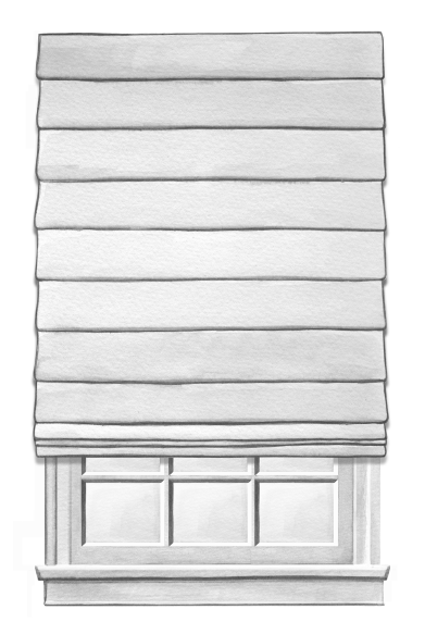 Illustration of the Balboa Roman shade